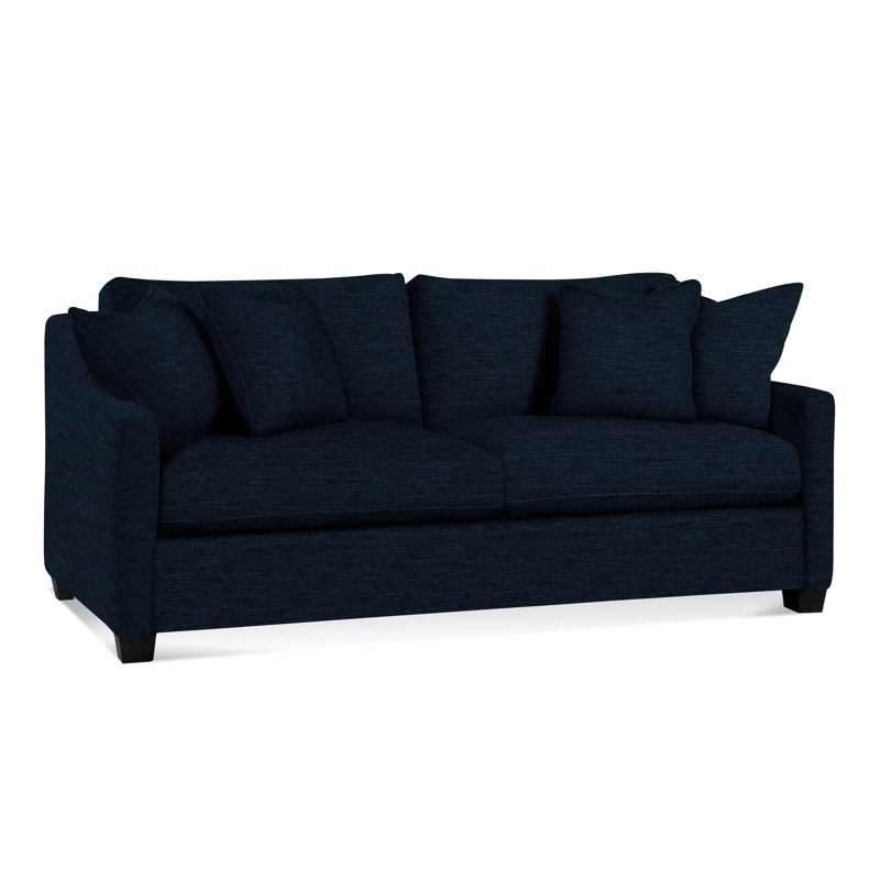 Oliver Sofa, Blue Buffalo Check; 0120-61, Black 