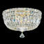 Petit Crystal Deluxe 5 Light 12in x 8in Flush Mount in Silver with Clear Radiance Crystals-312241330-312241332
