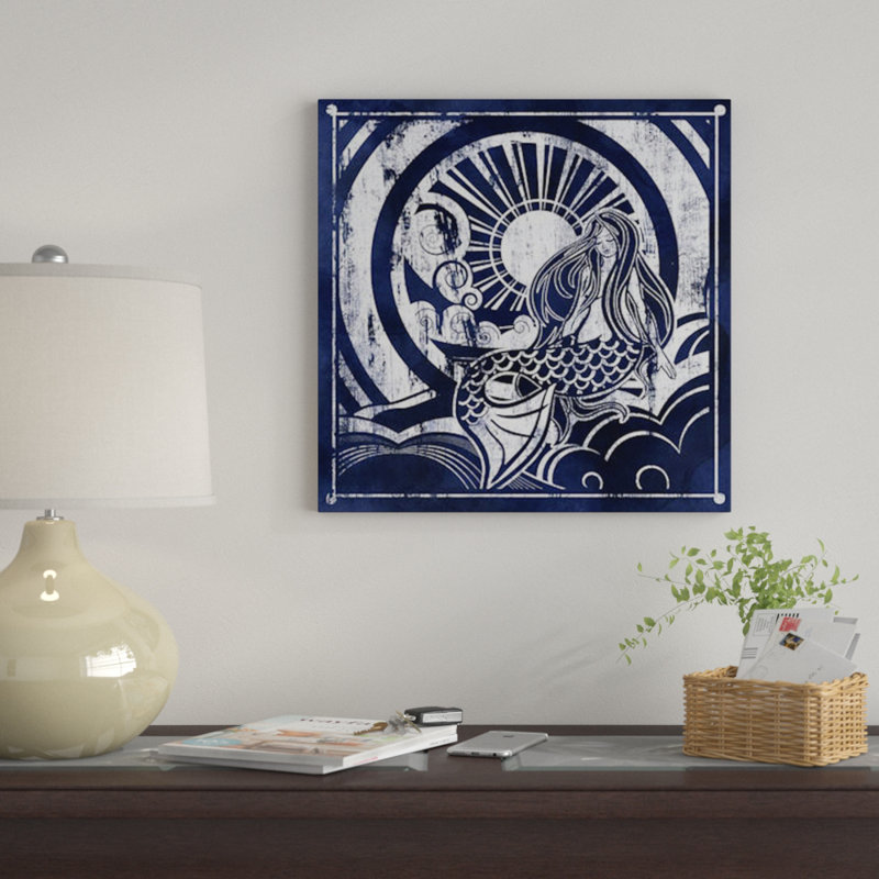 « ink dip sirène », impression sur toile, H 12 po x l 12 po x P 0,75 po
