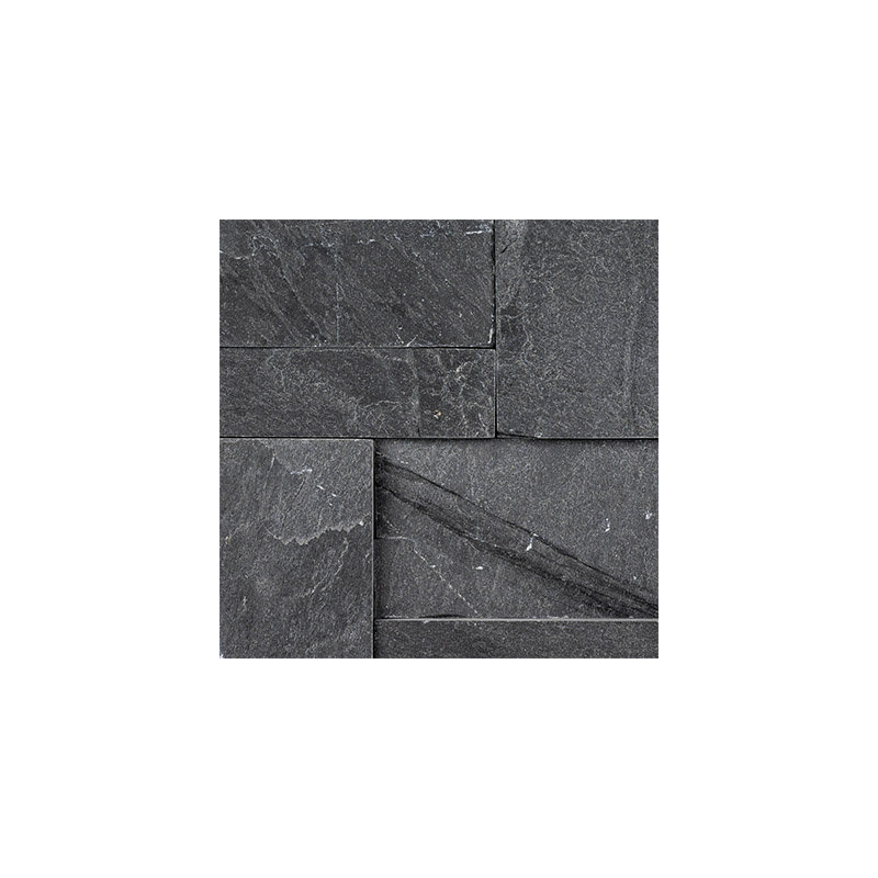 Stonecrest 9 in. x 24 in. Split Face Natural Stone Ledger Panel Wall Tile, Kyoto Noir