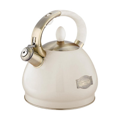 Buckingham Induction Whistling Kettle Stovetop Stainless Steel 3.4 Litres
