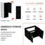 Meuble-lavabo de salle de bain avec lavabo en céramique et unité latérale - 24 po style châtaignier noir-1478889289