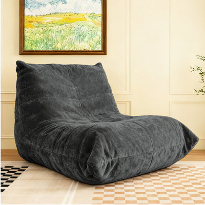 Pouf ergonomique à 5 points de soutien, en chenille de soie argentée brillante, fond antidérapant, coloris au choix : flanelle gris chaud, idéal pour la lecture en salon, profondeur 42,89 cm, largeur 34,53 cm, hauteur 26,88 cm, épaisseur 34,95 cm