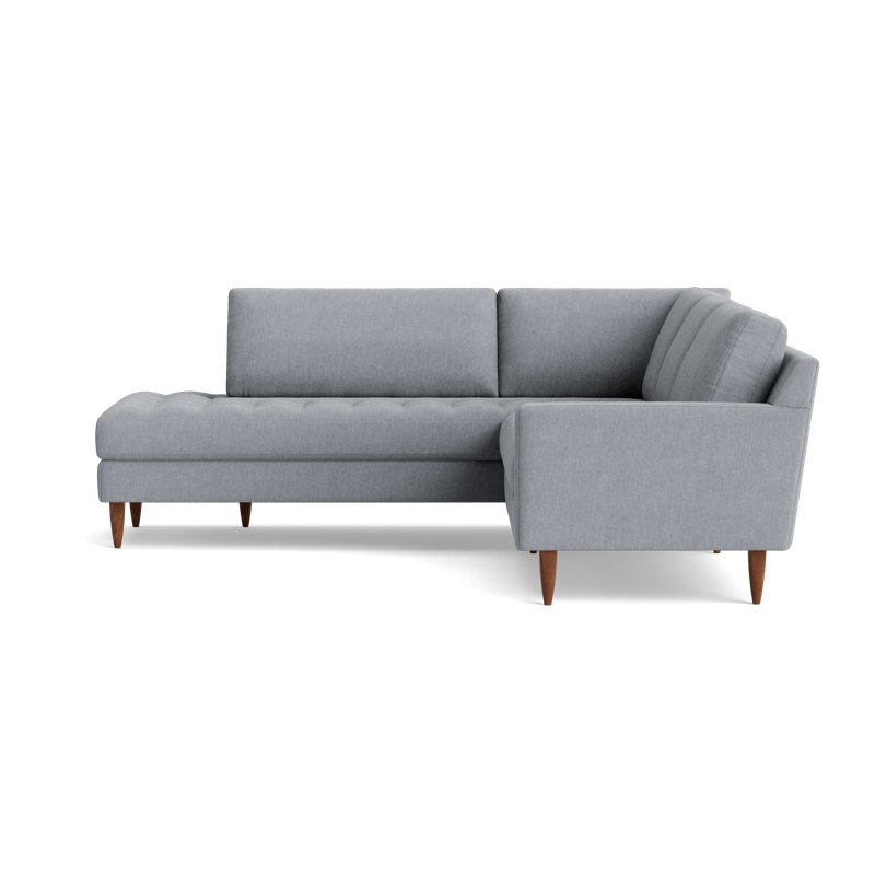 MCM Sectional, Performance Weave - Zinc, Left Hand Facing