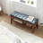 Shoe Bench Entryway Bench, End Of Bed, Bench Tufted Padded Seat With Solid Wood Shelf For Living Room