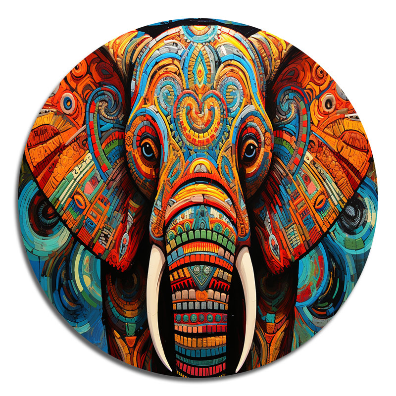 Thalya - animaux, art en métal rond, H 23 po x l 23 po