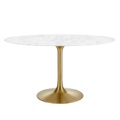  Lippa Oval Artificial Marble Dining Table