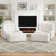 32.5" Upholstered Lounger with Ottoman