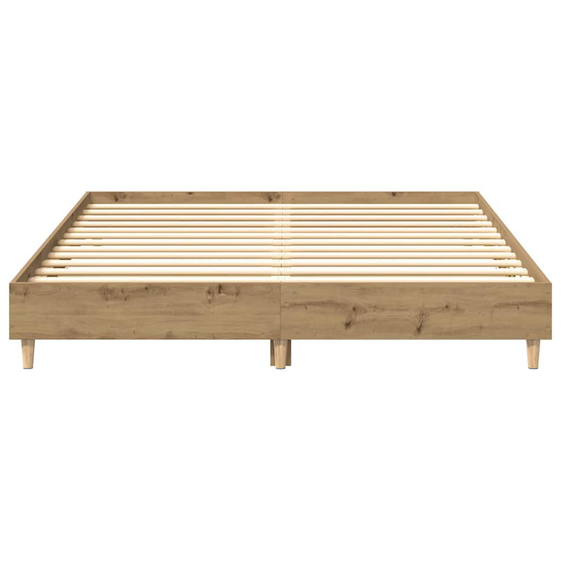 Bed Frame No Mattress Engineered Wood, Artisan Oak, 153 x 203cm