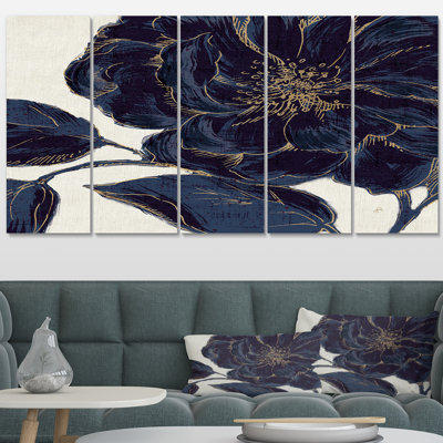 « dark rose gilded gold », peinture multi-pièces sur toile