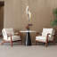 Chaise d'appoint rembourrée en bois massif avec coussin et sac de rangement Mid Century-116500001