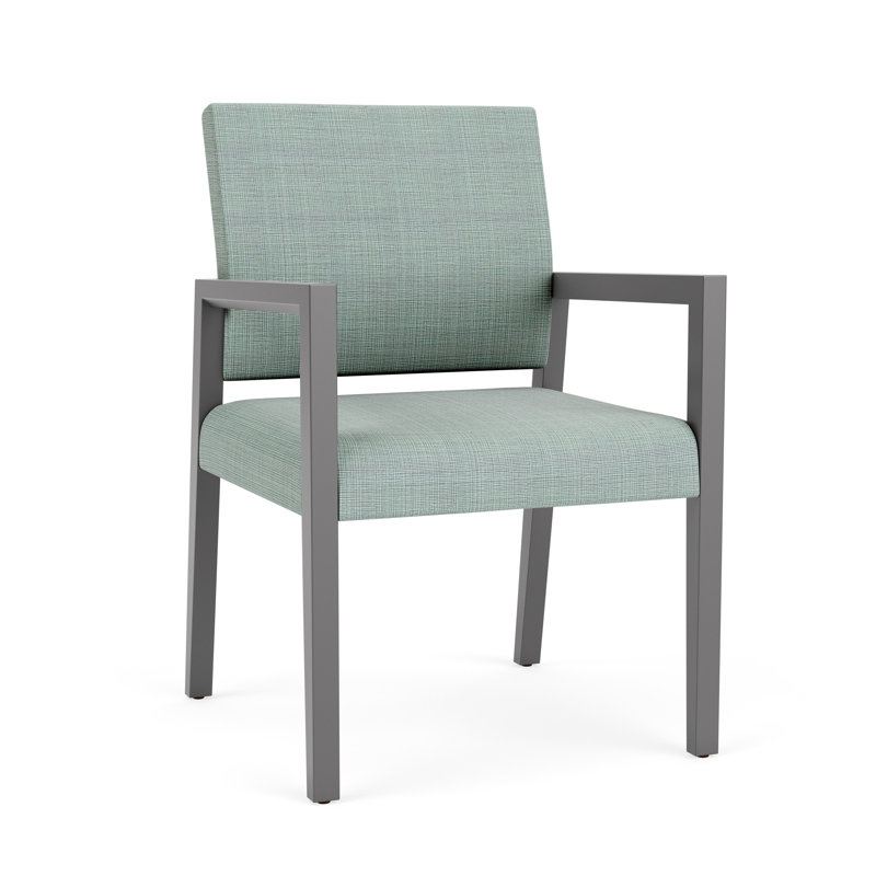 Chaise d'invité de réception Brooklyn, Étain, Chambray écume de mer