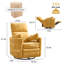Fauteuil inclinable électrique de luxe à bascule pivotant avec coussin réglable pour un confort ultime-1362663550
