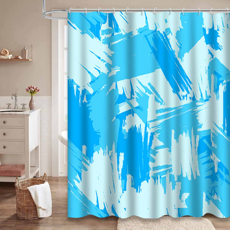 Rideau de douche avec 12 crochets, L 72 po x l 72 po