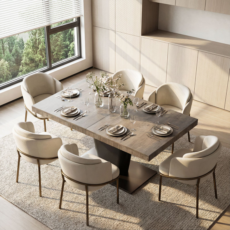 Rectangular Extendable Dining Table for 8-10 People