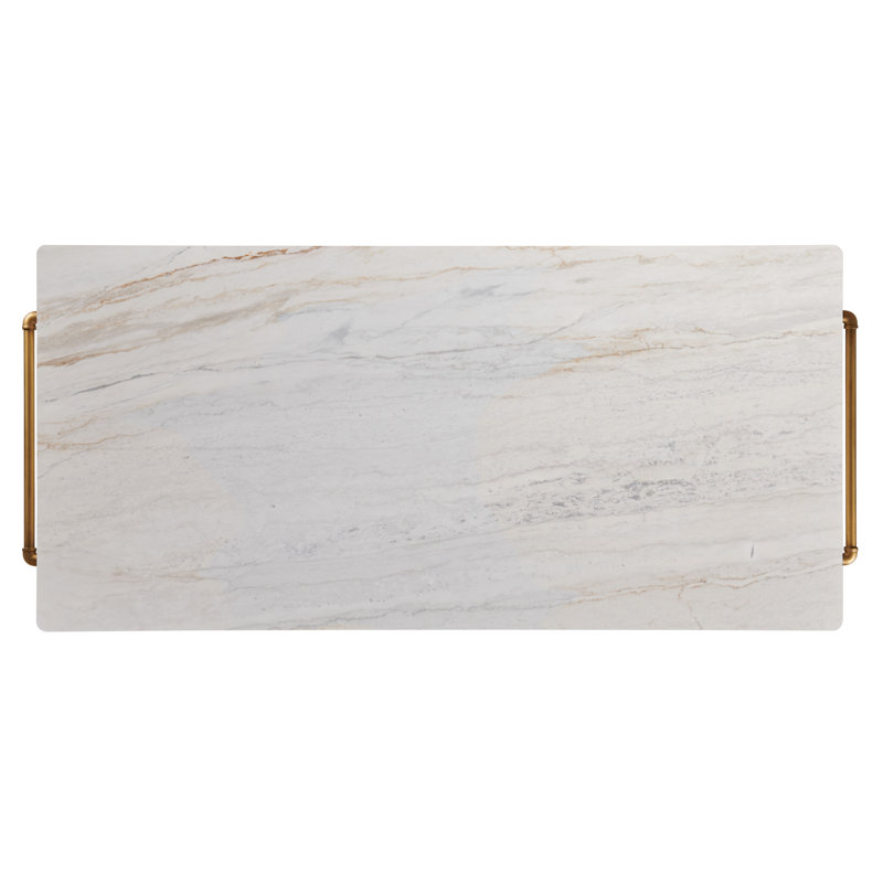 Dining Table, Frost White, Marble, Carrara
