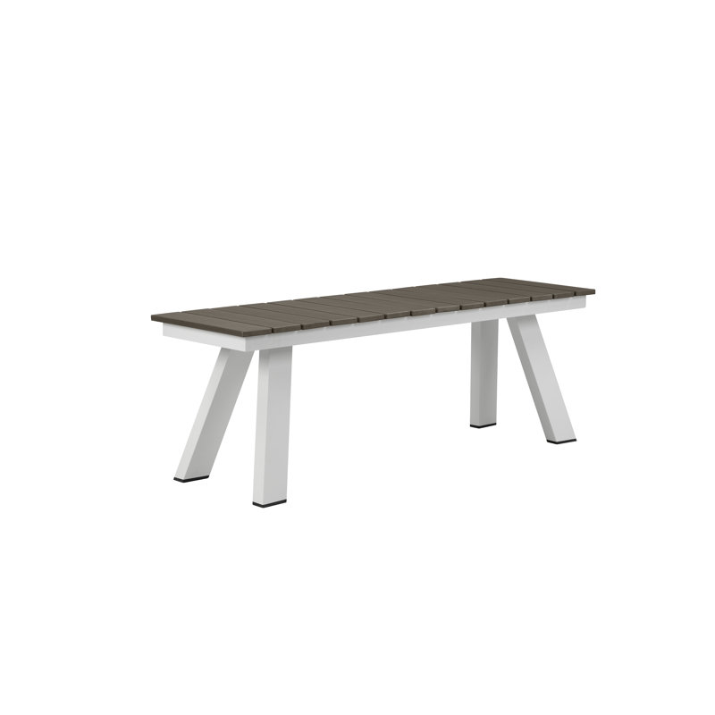 Banc d'extérieur en aluminium Jack, Gris