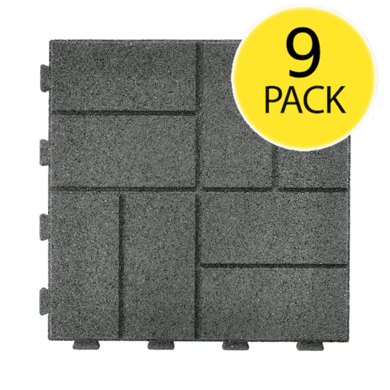 Pavé SmartLoc 16 po de GroundSmart- (9), Gris foncé