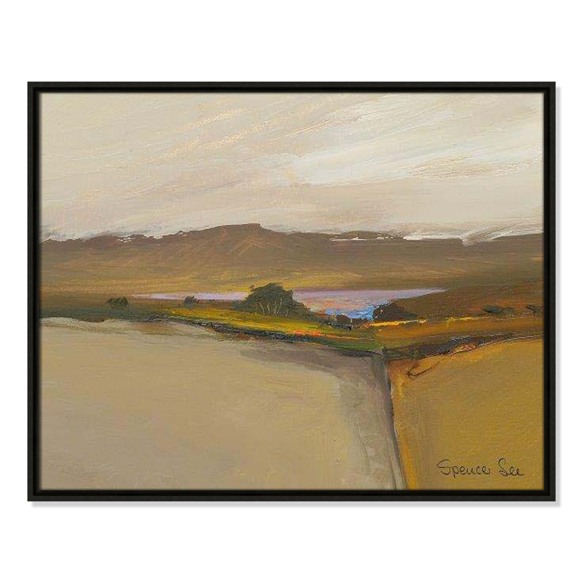 Heaven And Earth IV by Spencer Lee, 23.5'' H x 29.5'' W x 2'' D, Espresso Framed