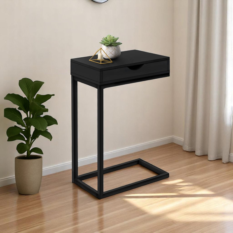 Table d'appoint Kari, Noir, Noir