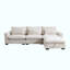 Canapé modulaire en Corduroy, canapé en L avec repose-pieds avec rangement et 3 coussins, canapé modulaire-100911801