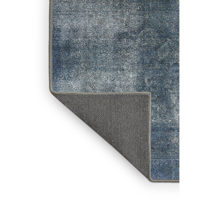Tapis bleu marine / gris Feodor, Rectangle 2 pi x 4 pi