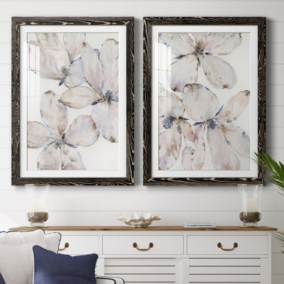 Soft Wind Flowers I - ensemble de 2 reproductions de cadres photo