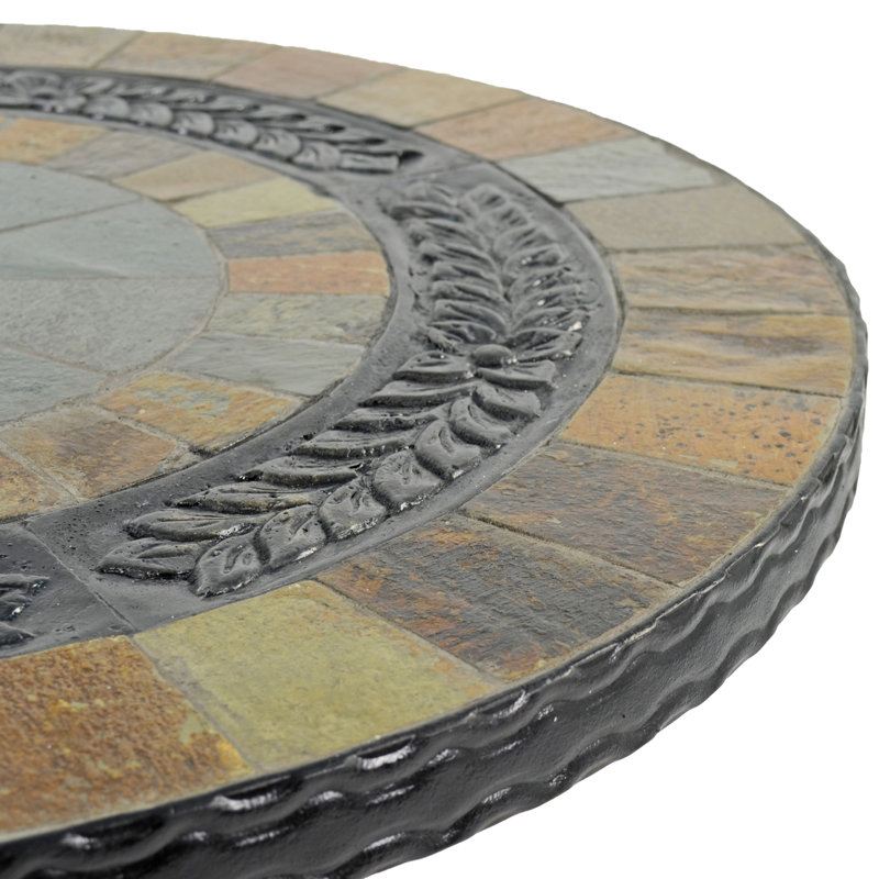 Villena Garden Stone Mosaic Bistro Table
