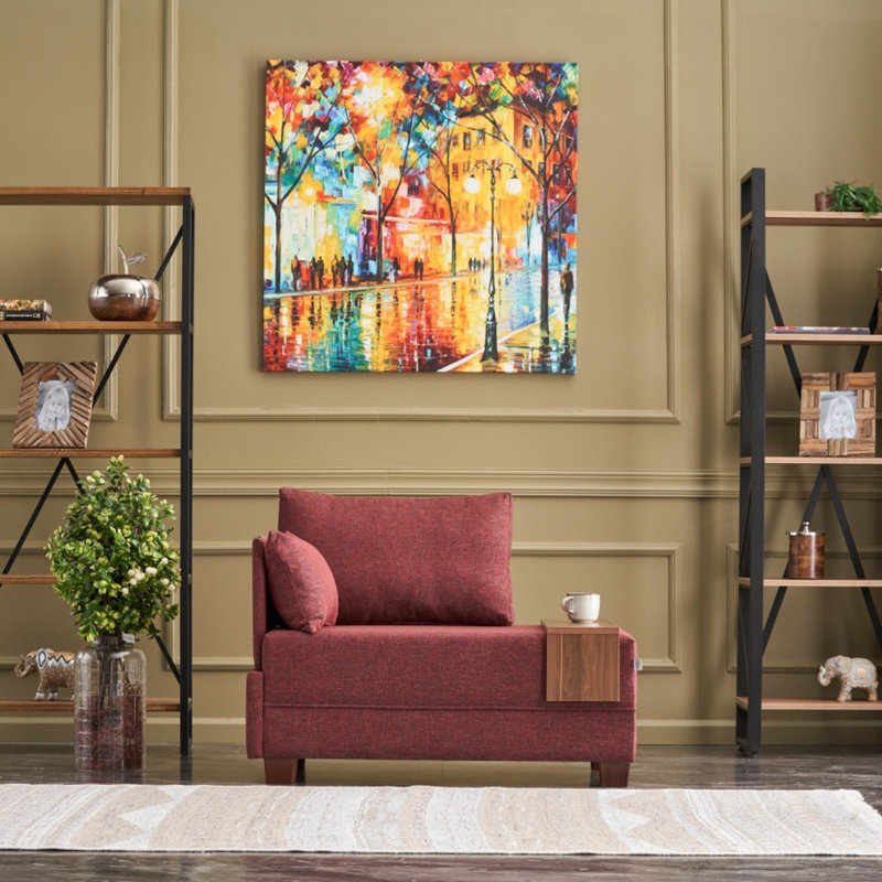 41.34" W Armchair, Claret Red