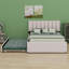 Lit plateforme tapissier avec lit gigogne-1623456793