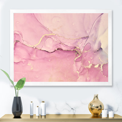 «Pink Marble Waves II», peinture sur toile