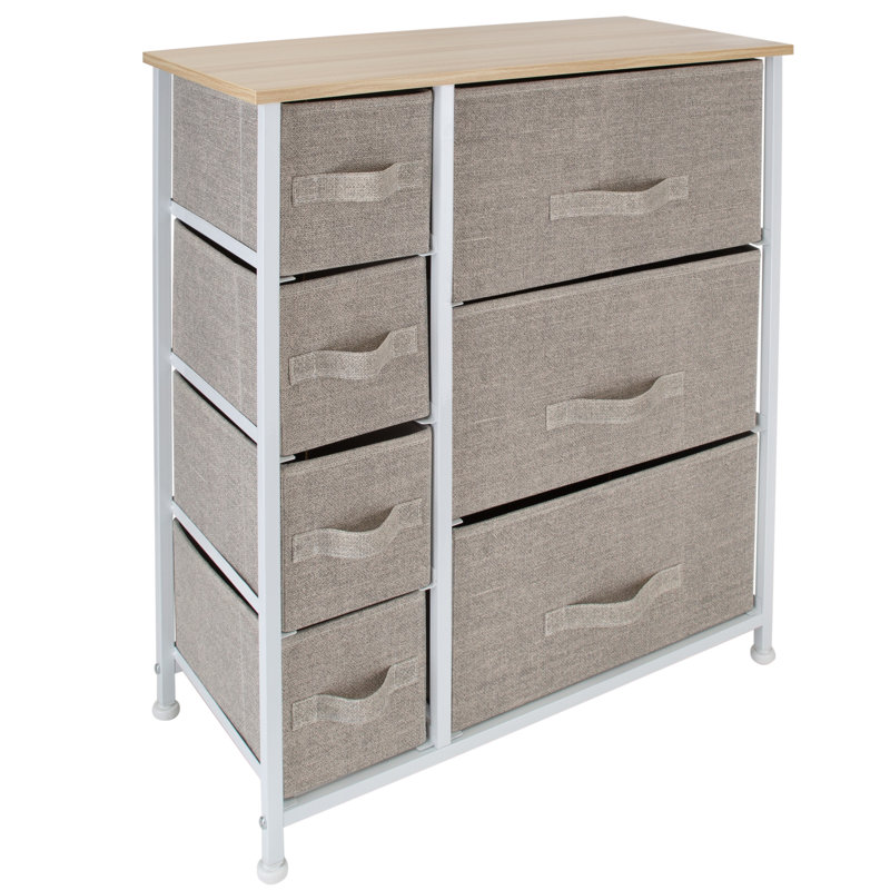 Commode 7 tiroirs , Beige