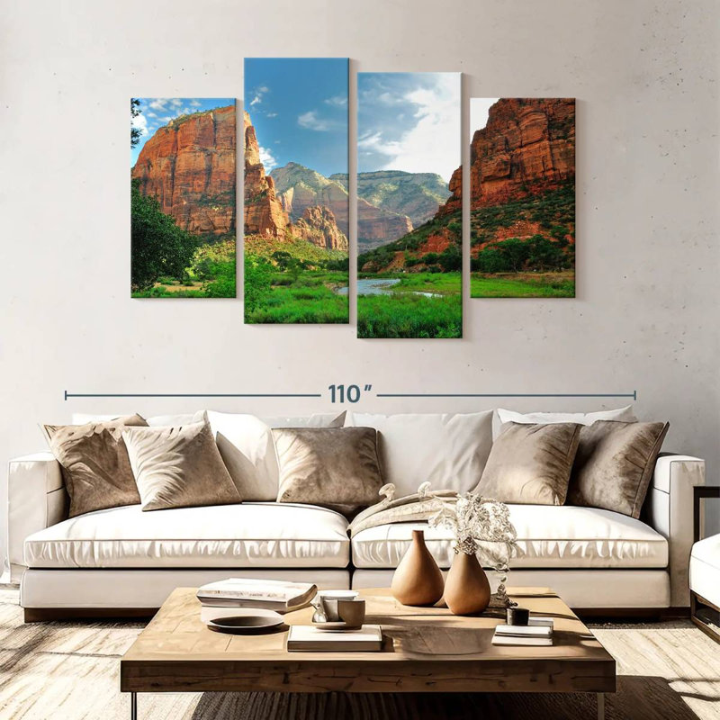 Canyons du parc national Alvord Zion, H 54 po x l 84 po