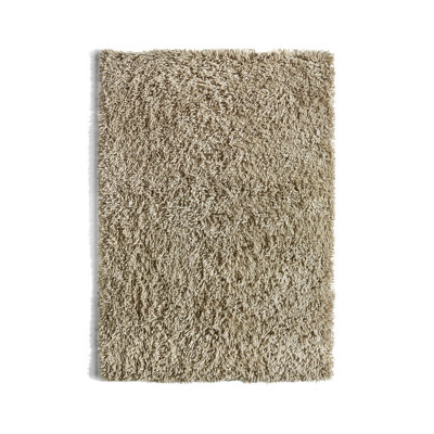 Jacinta Solid Colour Wool Hand Woven Shag Area Rug