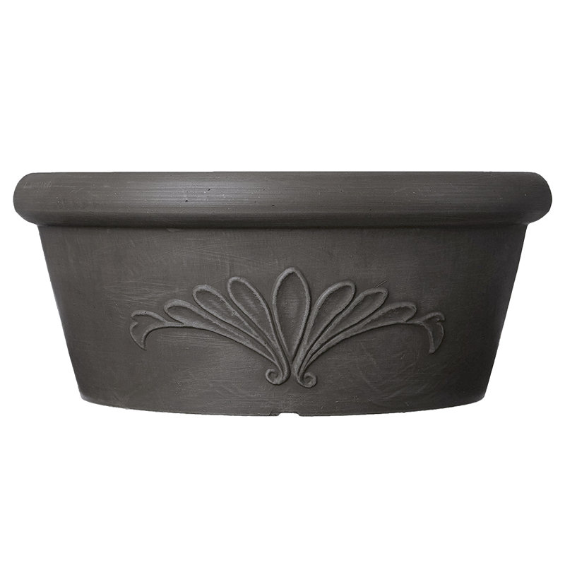 Myler Planter, 3.5" H x 10" W x 10" D, Dark Charcoal