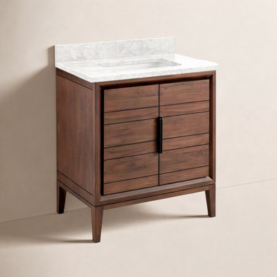 Aliso 30" Carrara Marble Single Bathroom Vanity