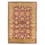 Hand Knotted Wool Oriental Area Rug in Red And Gold