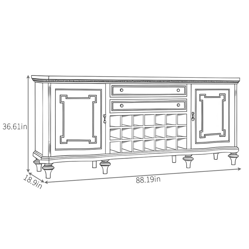 Multifunctional Retro Sideboard