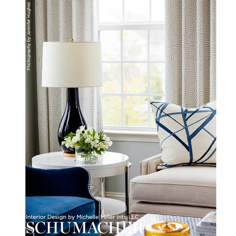 Schumacher x Miles Redd Deconstructed Stripe Fabric, Black