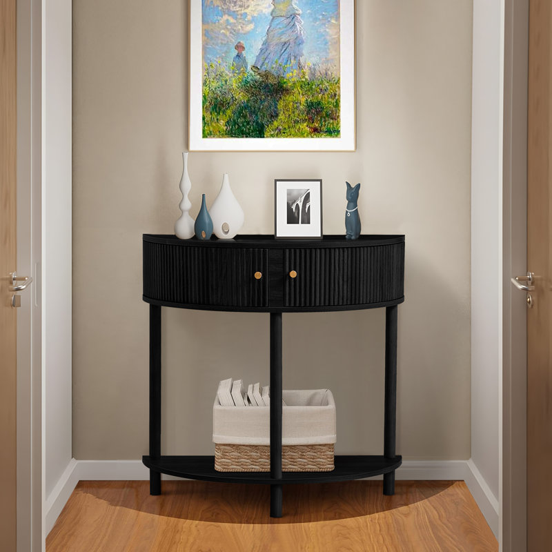 31.5'' Storage Console Table, Black