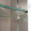 Armoire à pharmacie 15 po x 26 po avec miroir réglable et fixation murale en aluminium pour salle de bain