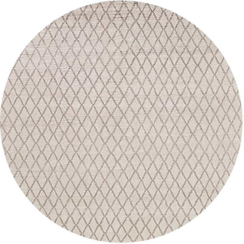 Tapis beige Geometric, Rond 4 pi