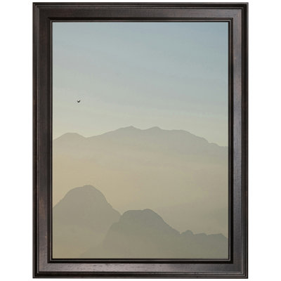 5x7 Picture Frame Brown Café Beveled Style 97061 , 2 Inch MDF Moulding , Includes Glass and Backing , Wall Display Frame for Art, Posters, or Photos , Frame USA