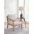 Modern Natural Wood Frame Upholstered Seat Accent Chair