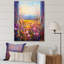 Rose et jaune, fenêtres florales, vue brise III - prairie, art mural-1146345990-1235707353