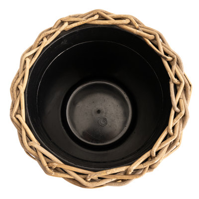 Round Planter With Plastic Insert