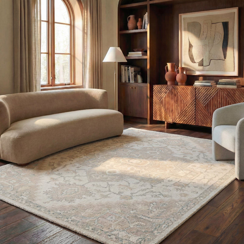 Barden Hand Tufted Oriental Indoor Rug, Rectangle 8' x 10'
