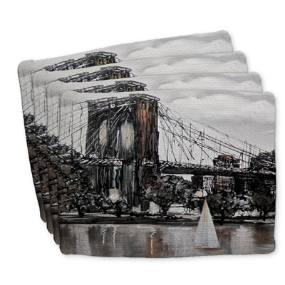 Brooklyn Bridge Braided Polyester Placemats (Set of 4)