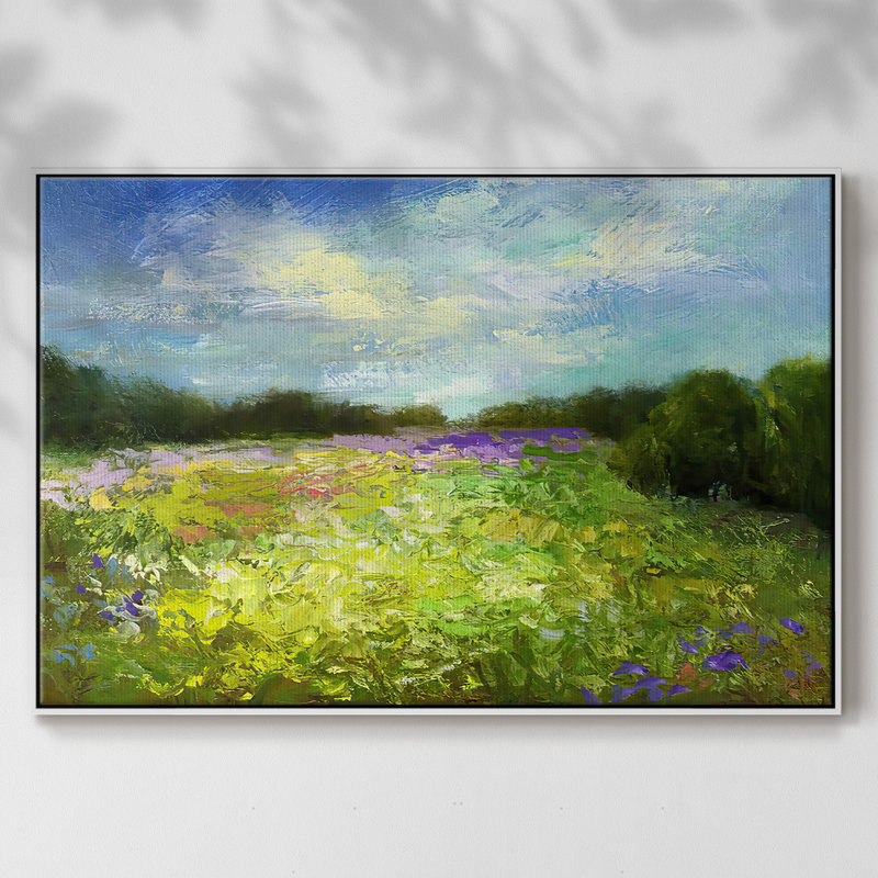 «If I Had A Flower», reproduction d'art sur toile, H 17 po x l 25 po x P 2 po, Blanc