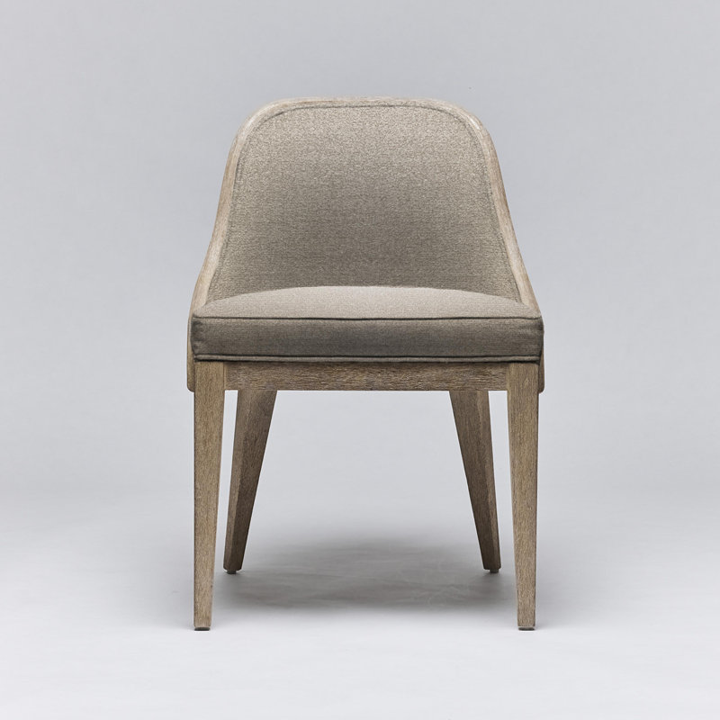 Siesta Upholstered Dining Chair, White Ceruse, Cream Weave